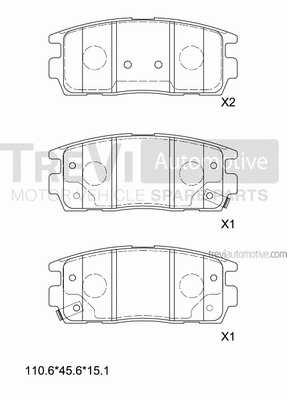 Brake Pad Set, disc brake (PF1316)