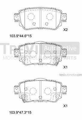 Brake Pad Set, disc brake (PF1529)