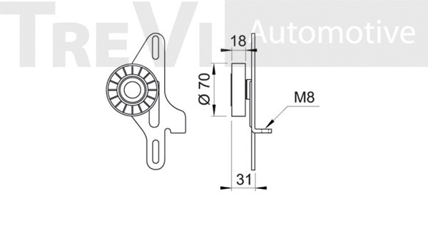Tensioner Pulley, V-ribbed belt