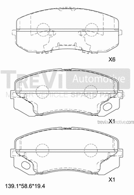 Brake Pad Set, disc brake (PF1665)