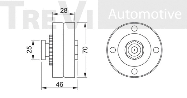 Tensioner Pulley, V-ribbed belt