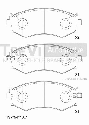 Brake Pad Set, disc brake (PF1554)