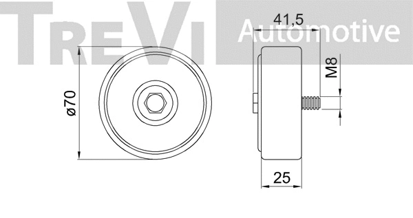 Deflection/Guide Pulley, V-ribbed belt