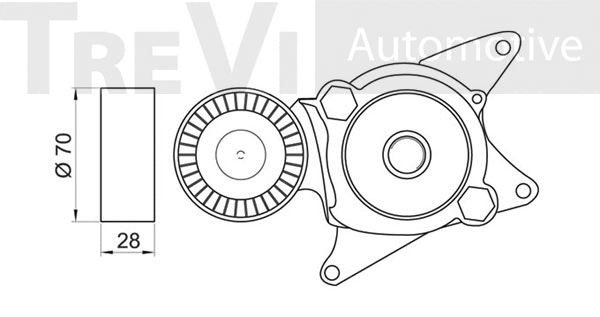 Belt Tensioner, V-ribbed belt