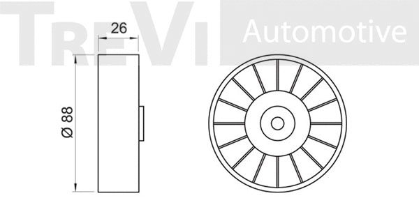 Deflection/Guide Pulley, V-ribbed belt