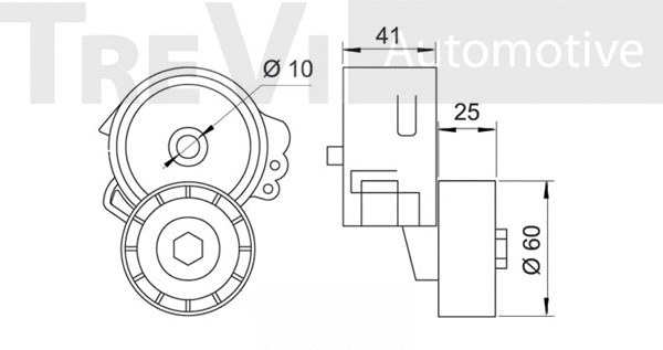 Tensioner Lever, V-ribbed belt (TA1236)