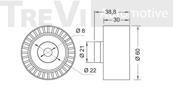 Deflection/Guide Pulley, timing belt