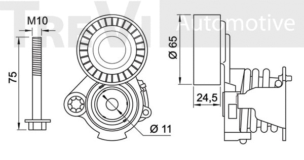 Tensioner Lever, V-ribbed belt