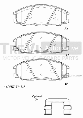 Brake Pad Set, disc brake (PF1188)
