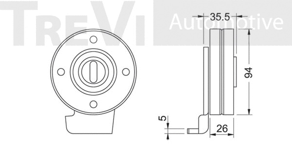 Tensioner Pulley, V-ribbed belt
