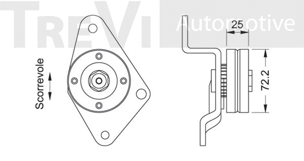 Tensioner Pulley, V-ribbed belt
