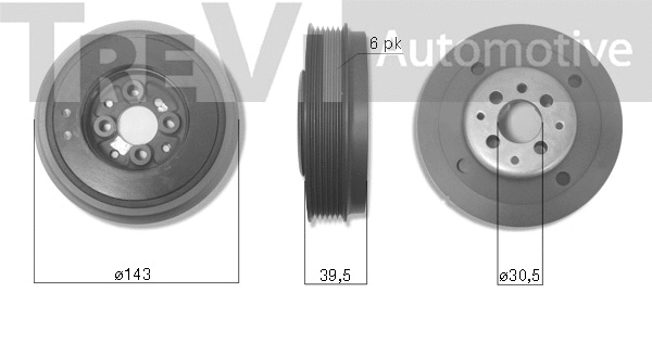 Belt Pulley, crankshaft (PC1070)