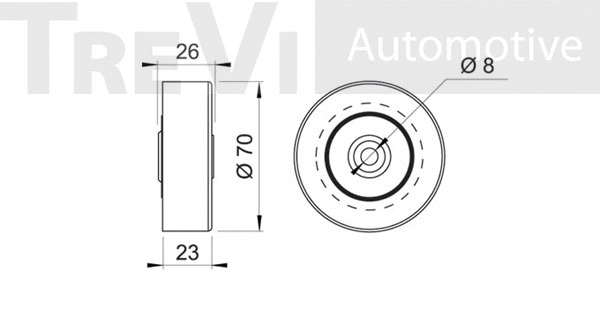 Tensioner Pulley, V-ribbed belt