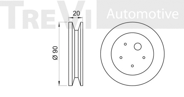 Deflection/Guide Pulley, V-ribbed belt