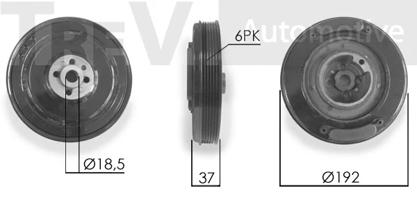 Belt Pulley, crankshaft (PC1011)