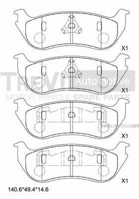 Brake Pad Set, disc brake (PF1216)