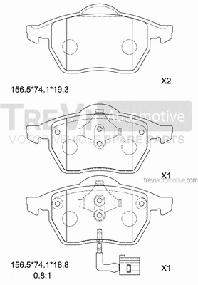 Brake Pad Set, disc brake (PF1014)