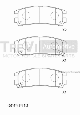 Brake Pad Set, disc brake (PF1584)