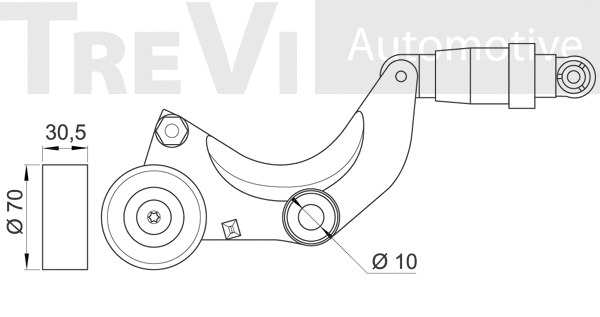 Tensioner Lever, V-ribbed belt