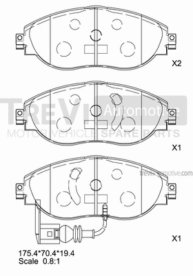 Brake Pad Set, disc brake (PF1483)