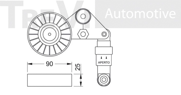 Belt Tensioner, V-ribbed belt