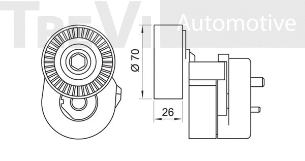 Tensioner Lever, V-ribbed belt