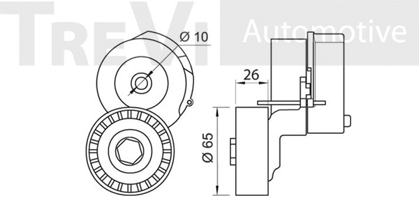 Tensioner Lever, V-ribbed belt