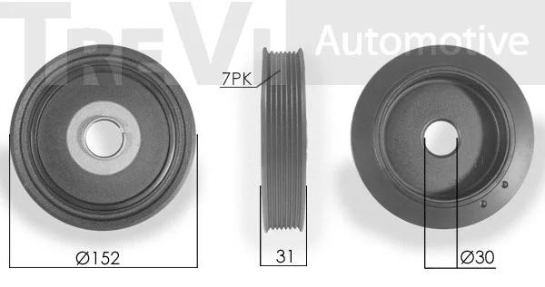 Belt Pulley, crankshaft (PC1222)