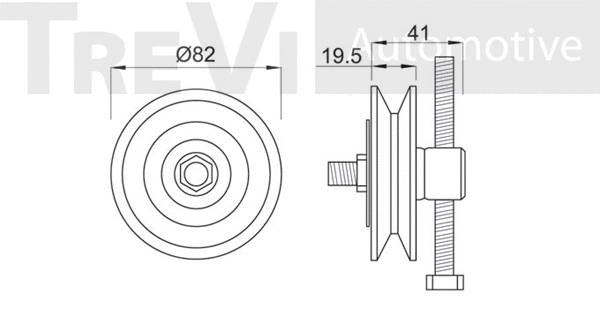 Deflection/Guide Pulley, V-ribbed belt