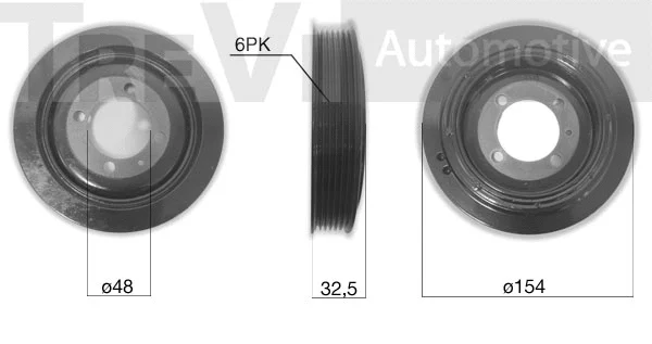 Belt Pulley, crankshaft (PC1259)