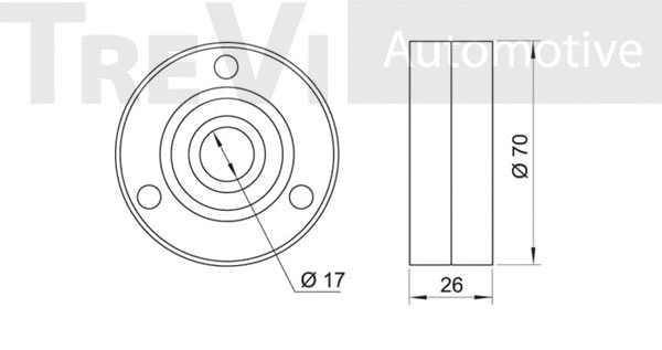 Deflection/Guide Pulley, V-ribbed belt