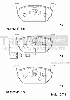 Brake Pad Set, disc brake (PF1492)