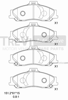 Brake Pad Set, disc brake (PF1149)