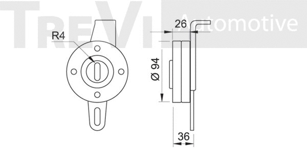 Tensioner Pulley, V-ribbed belt