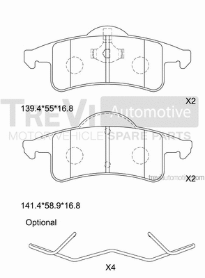 Brake Pad Set, disc brake (PF1147)