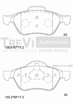 Brake Pad Set, disc brake (PF1289)