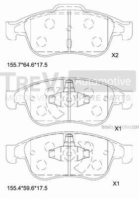 Brake Pad Set, disc brake (PF1403)