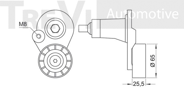Belt Tensioner, V-ribbed belt