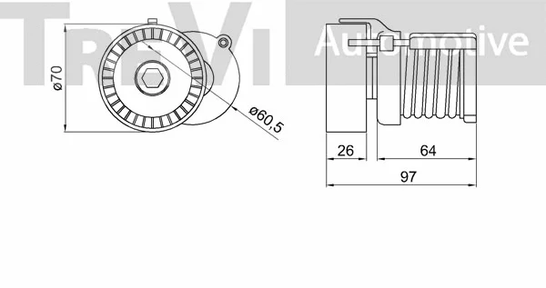 Tensioner Lever, V-ribbed belt