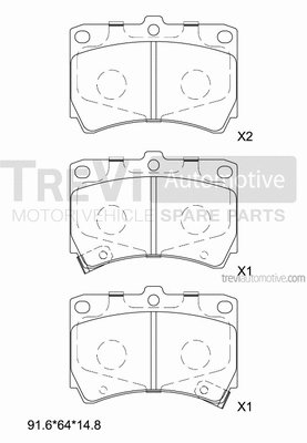 Brake Pad Set, disc brake (PF1569)