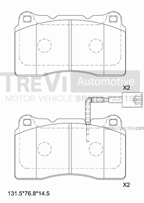 Brake Pad Set, disc brake (PF1162)