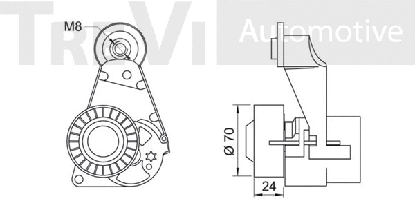 Tensioner Lever, V-ribbed belt