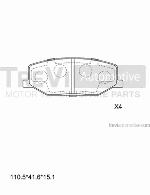 Brake Pad Set, disc brake (PF1358)