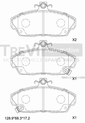 Brake Pad Set, disc brake (PF1556)