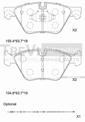 Brake Pad Set, disc brake (PF1468)