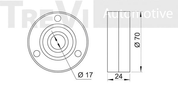 Deflection/Guide Pulley, V-ribbed belt