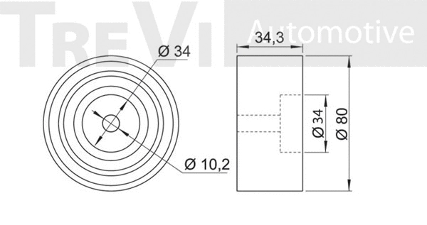 Deflection/Guide Pulley, timing belt