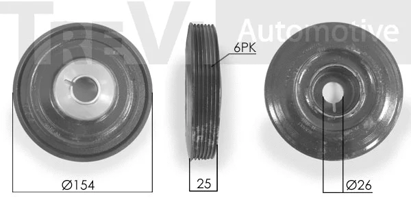 Belt Pulley, crankshaft (PC1061)