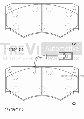 Brake Pad Set, disc brake (PF1675)