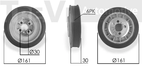 Belt Pulley, crankshaft (PC1010)